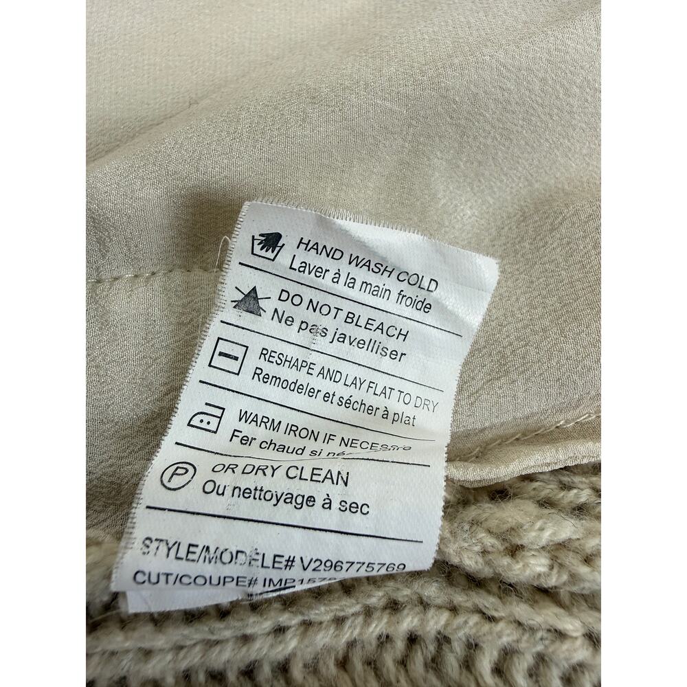 Vince Natural Fiber Open Cardigan Neutral Yak Wool Chunky Knit XS Quiet Luxury - Picture 6 of 9